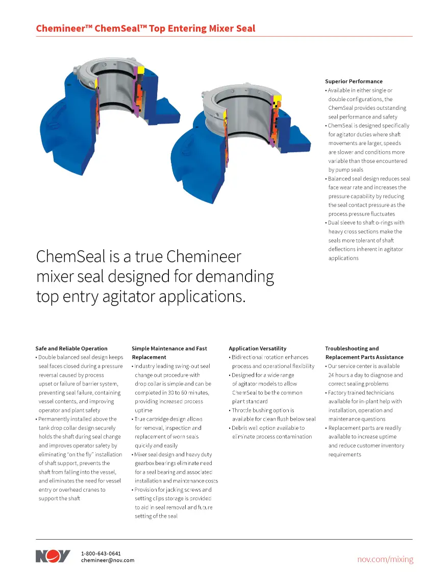 ChemSeal Mixer Seal