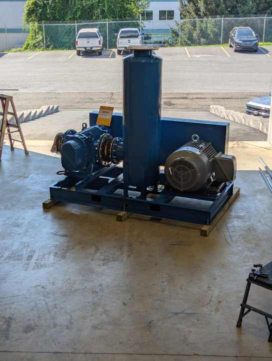 Tank Bubbler, Aeration Blower Package w MD Kinney PD Plus Blower and Discharge Silencer