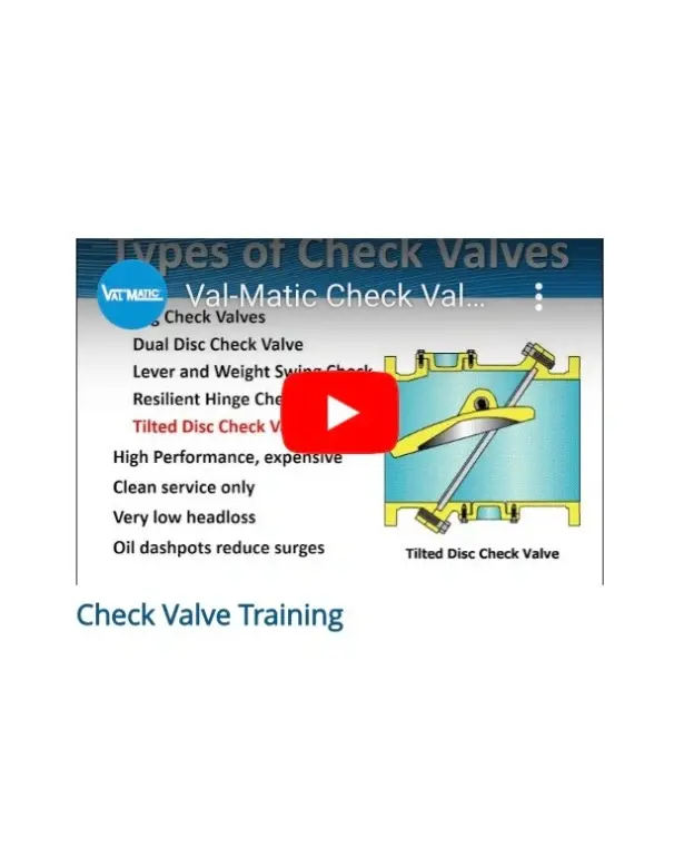 Check Valve Training